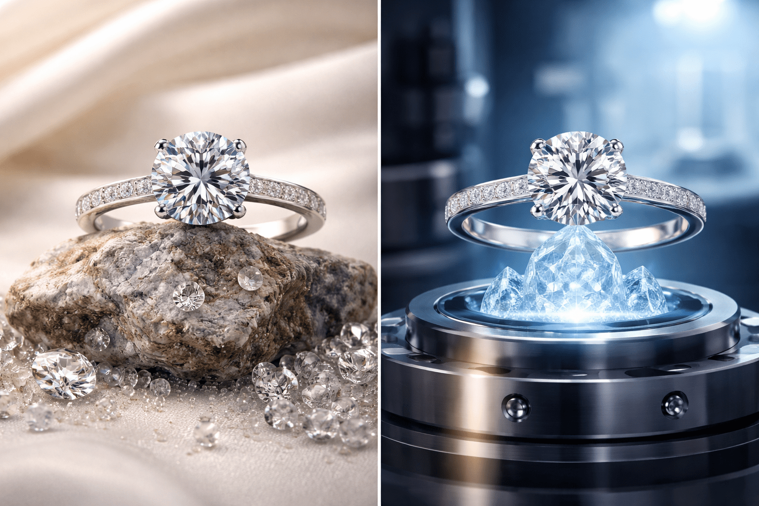 diamant naturel vs diamant de laboratoire
